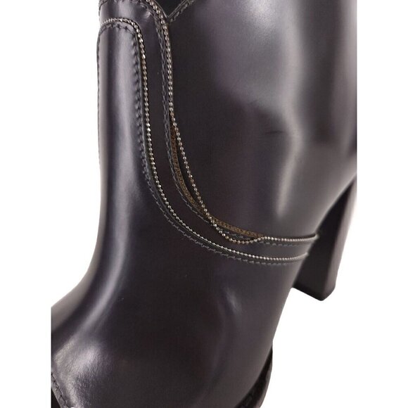 Brunello Cucinelli Open Toe Monili Ankle Bootie 37 US 7 New Defect Brown - Picture 7 of 12